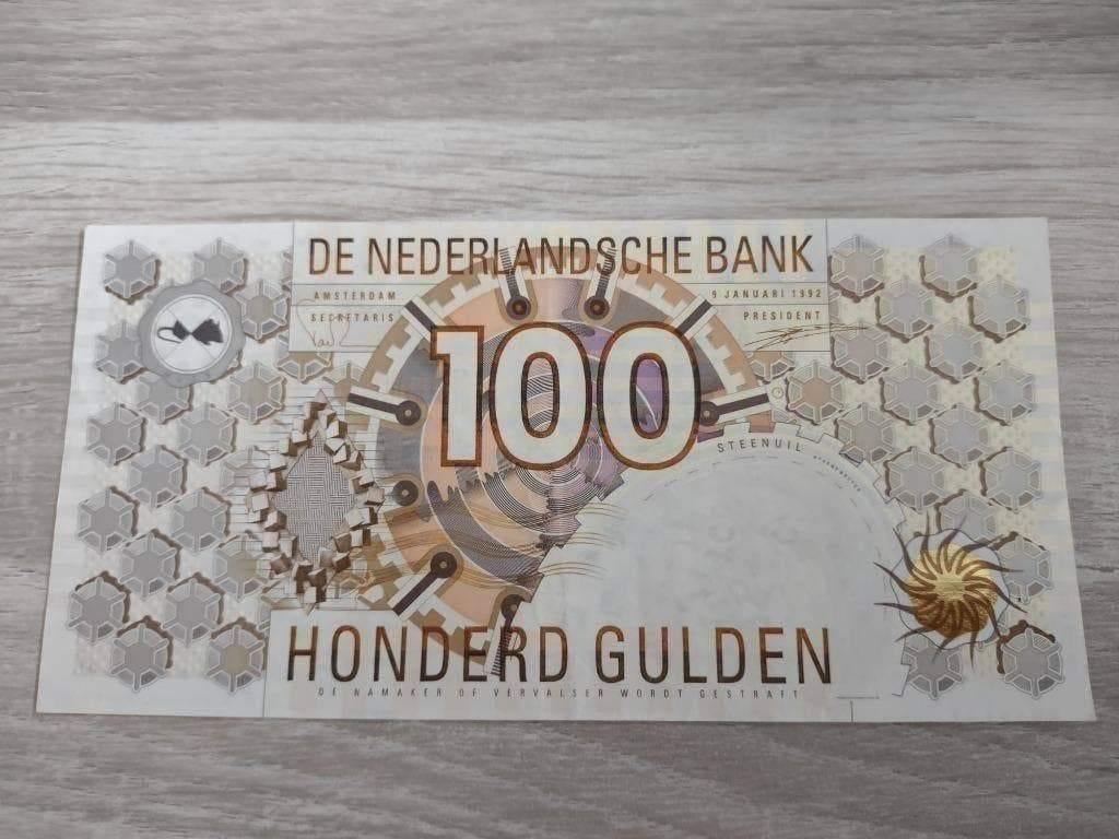 Prachtig biljet 100 gulden Steenuil, 1992, Ophalen of Verzenden, 100 gulden