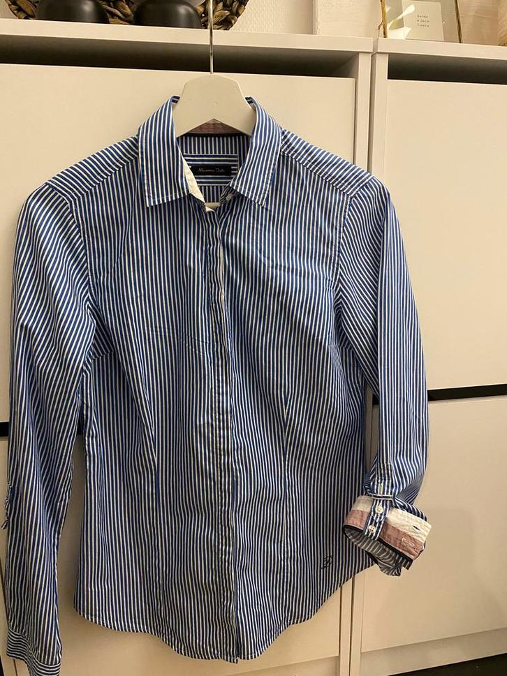 Massimo Dutti blouse s, Kleding | Dames, Blouses en Tunieken, Zo goed als nieuw, Maat 36 (S), Blauw, Ophalen of Verzenden