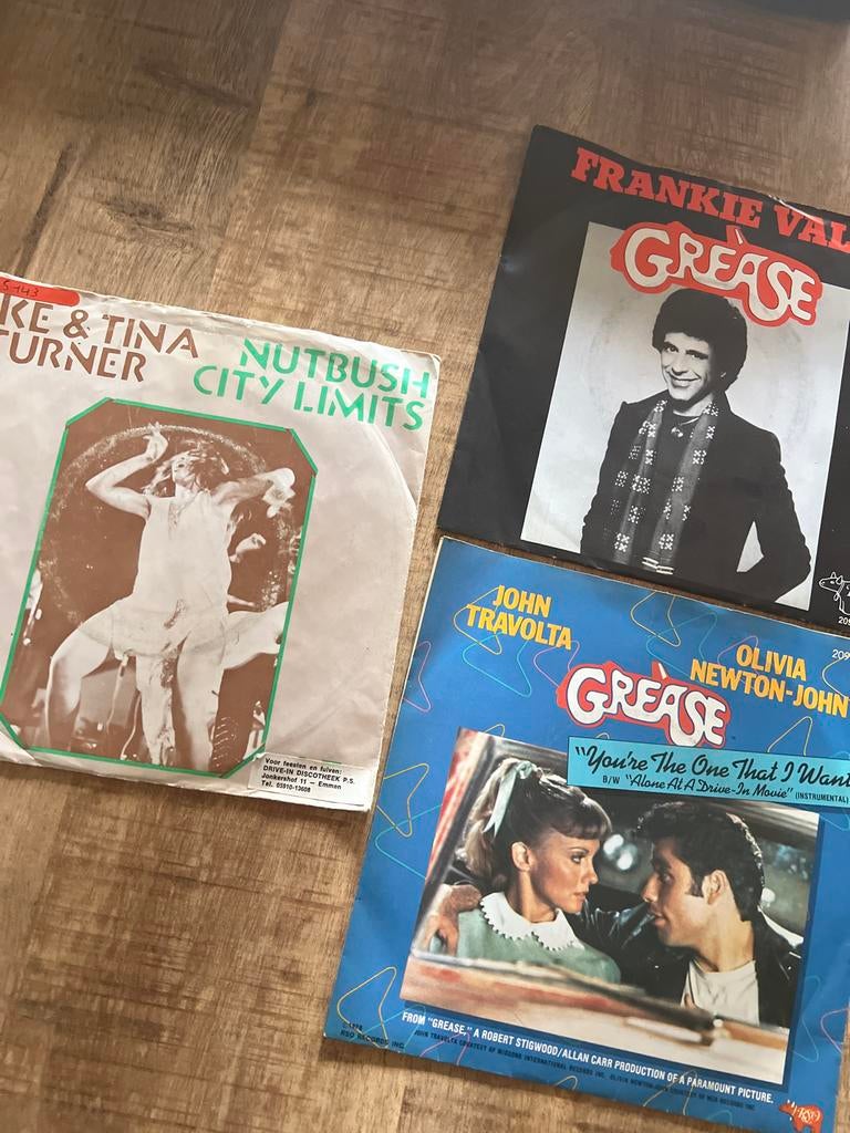 Vintage Vinyl Singles: Grease & Ike & Tina Turner, Cd's en Dvd's, Vinyl Singles, Gebruikt, 7 inch, Single, Ophalen of Verzenden