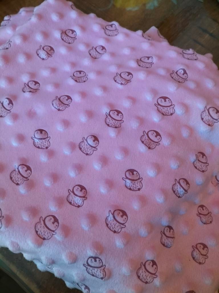 Lap minky stof 'Pinguins, Hobby en Vrije tijd, Stoffen en Lappen, Ophalen of Verzenden, Nieuw, Katoen