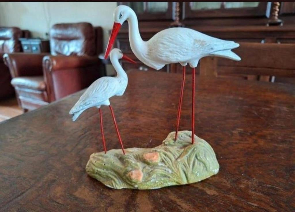 Oude Ooievaars Beeld/Beeldje Ooievaar, Antiek en Kunst, Ophalen of Verzenden