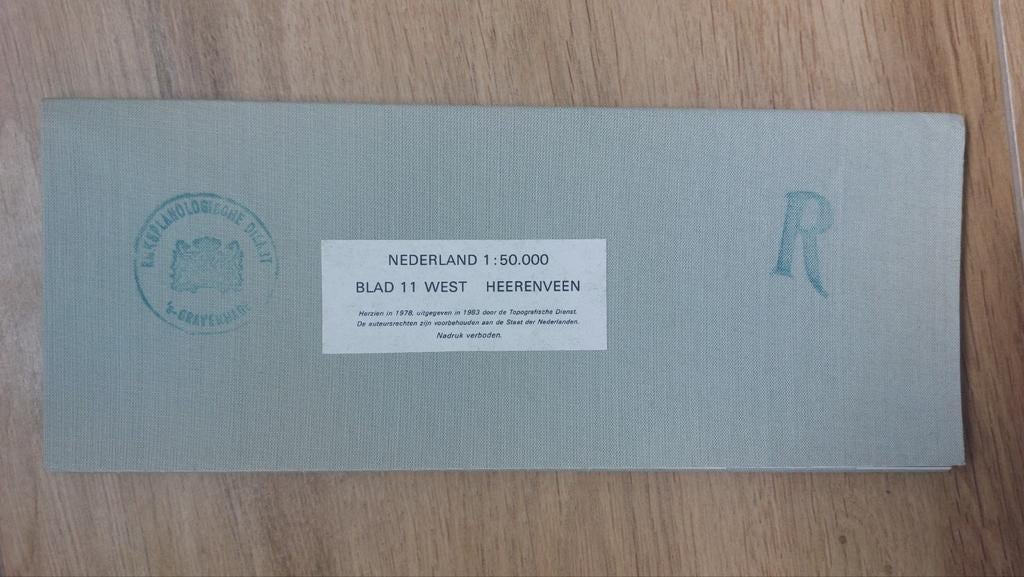 11WEST Heerenveen Akkrum Oudega Grouw Stafkaart uit 1983, Boeken, Topografische Dienst Nederland, Ophalen of Verzenden, 1800 tot 2000
