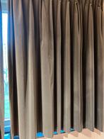 Grijze, gevoerde gordijnen - velours, 100 tot 150 cm, Nieuw, Ophalen of Verzenden, 150 tot 200 cm