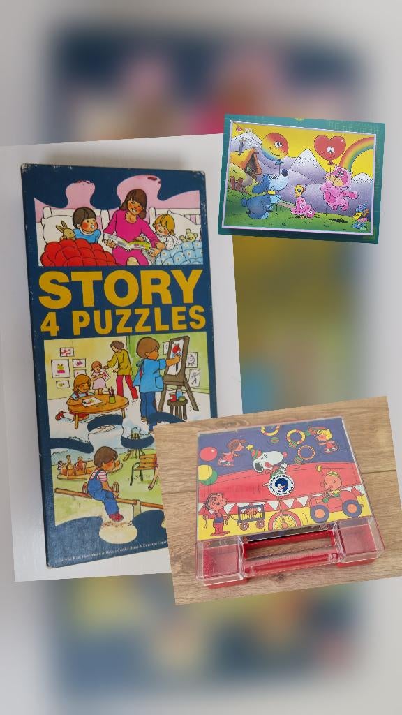 Vintage. Kinder Puzzels. 3 Stuks. Uit de jaren 80., Kinderen en Baby's, Speelgoed | Educatief en Creatief, Ophalen of Verzenden