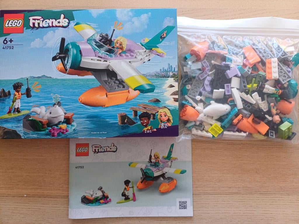 LEGO Friends Reddingvliegtuig 41752 - Compleet met doos, Compleet, Lego, Friends, Ophalen of Verzenden