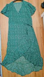 Groen/wit gebloemde wikkeljurk maat M (NIEUW) a, Maat 38/40 (M), Nieuw, Ophalen of Verzenden, Onder de knie