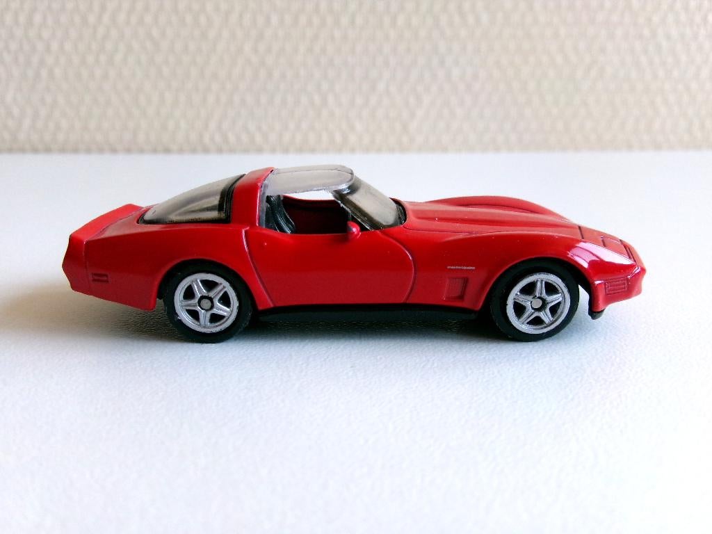 1982 Chevrolet Corvette rood Welly (geen ovp), Ophalen of Verzenden, Gebruikt, Auto