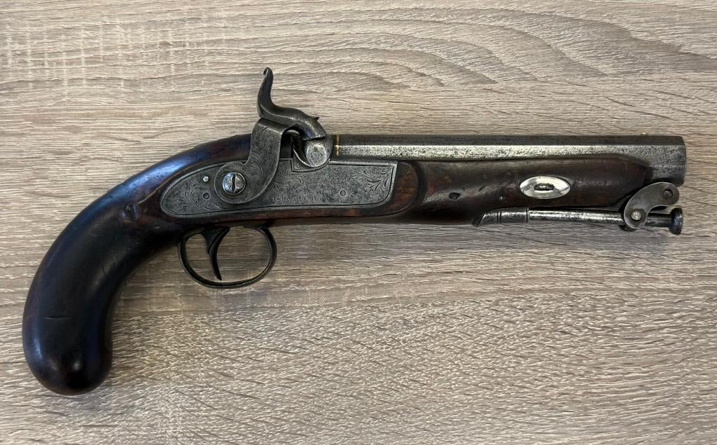 Antiek percussie pistool, Verzamelen, Militaria | Algemeen, Landmacht, Overige typen, Engeland, Ophalen of Verzenden