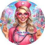 L1347 icing frosting zuster 19cm eetbare taart print top, Ophalen of Verzenden, Nieuw, Taarten, Versiering