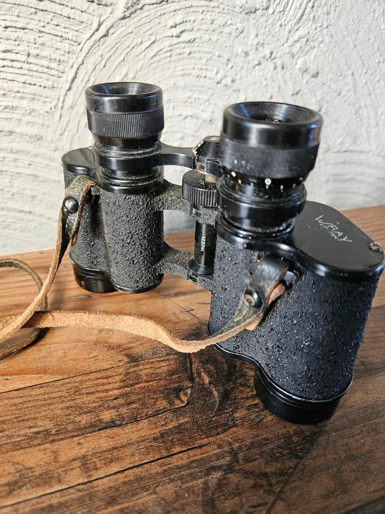 Vintage Leary 8x30 Verrekijker - Klassieke Optiek, Ophalen of Verzenden, Gebruikt, 8 tot 12x, Porro (met knik)