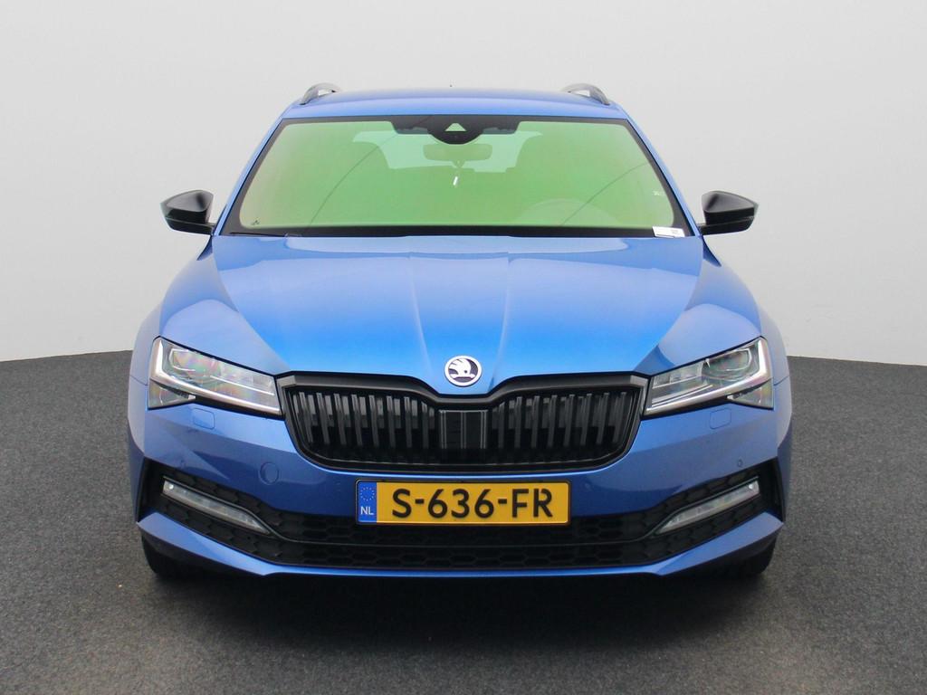 Skoda Superb Combi 1.5 TSI ACT Sportline Business | DIGITAAL, Auto's, Skoda, 12 maanden, 4 cilinders, Blauw, Alcantara