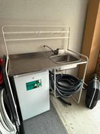 Camping Keukenblok RVS met spoelbak en kraan, Ophalen, Zo goed als nieuw
