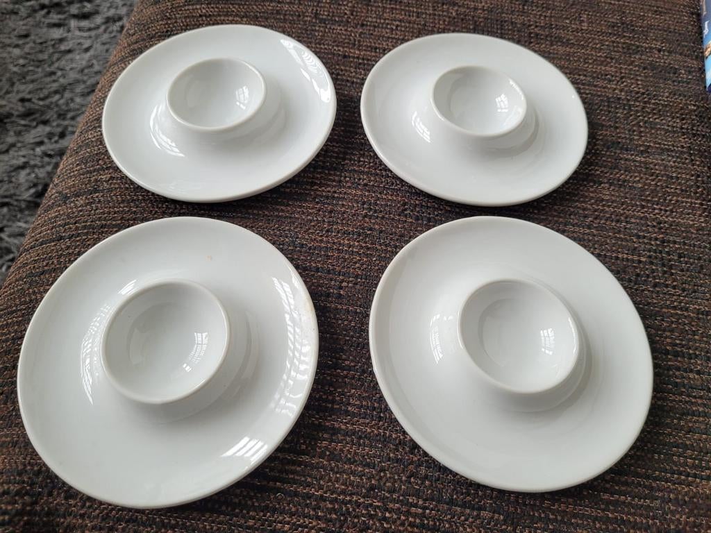 4 witte amuse bordjes amuse, Ophalen of Verzenden