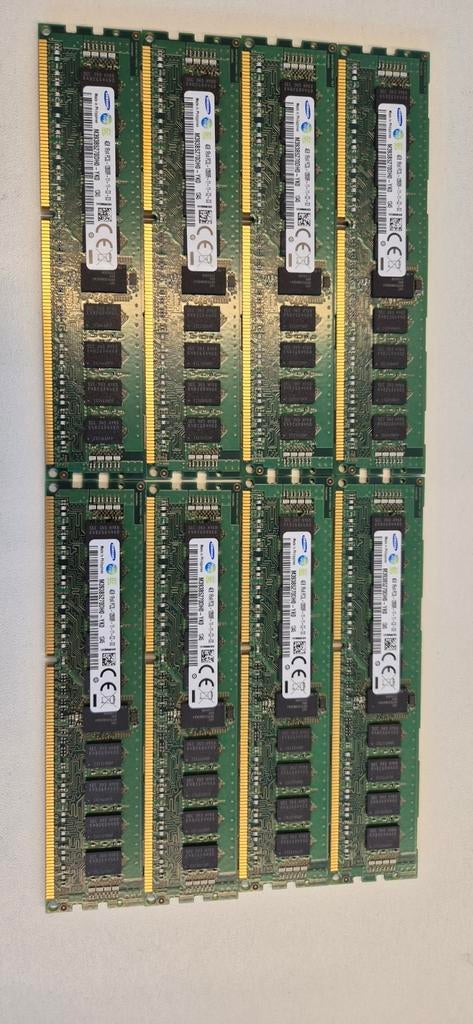 8x Samsung 4GB DDR3 RAM Geheugenmodules (32GB Totaal), Computers en Software, RAM geheugen, Gebruikt, 32 GB, Server, DDR3