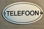 Emaille bord "Telefoon", Verzamelen, Ophalen of Verzenden, Gebruikt, Reclamebord
