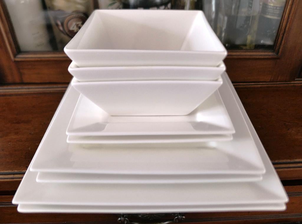 Vierkante schalen - servies, Gebruikt, Ophalen of Verzenden, Schaal of Schalen, Effen