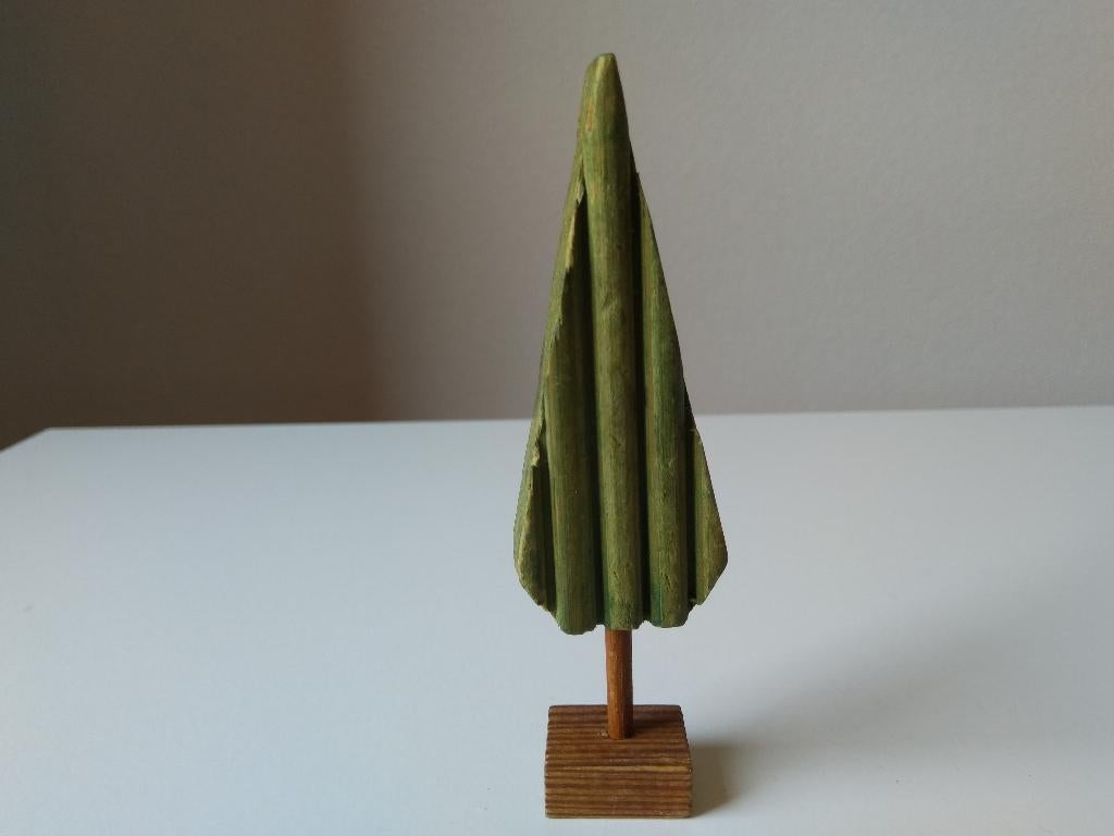 vintage houten kerstboom, dennenboom, Ophalen of Verzenden, Gebruikt