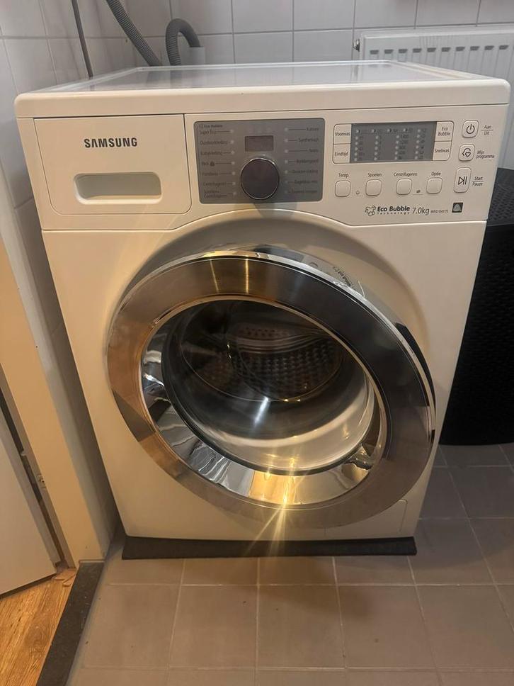 Samsung Wasmachine, Witgoed en Apparatuur, Wasmachines, Gebruikt, Voorlader, 6 tot 8 kg, 85 tot 90 cm, 1200 tot 1600 toeren, Ophalen
