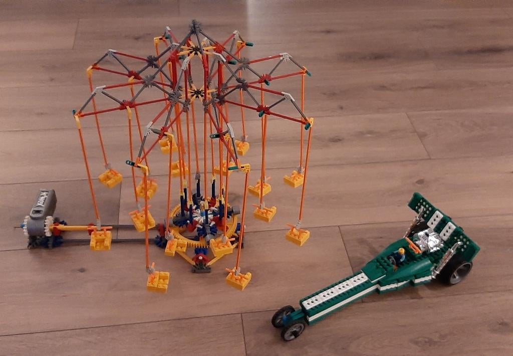 K'nex / Knexx Super Swing en Dragster race auto, Ophalen of Verzenden, Gebruikt, K'nex