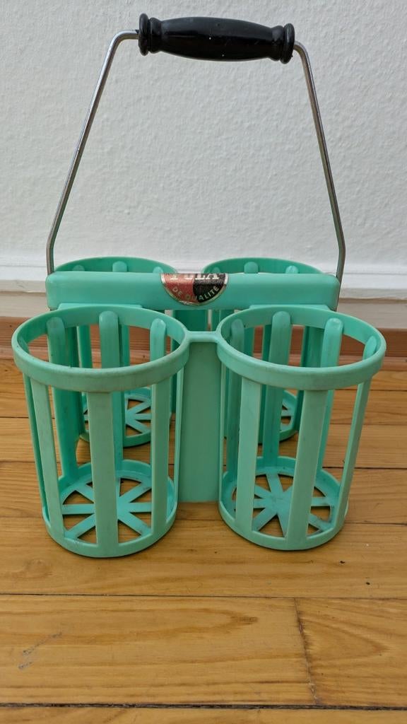 Franse Retro Vintage Pula  flessen houder groen, Ophalen of Verzenden, Huis en Inrichting