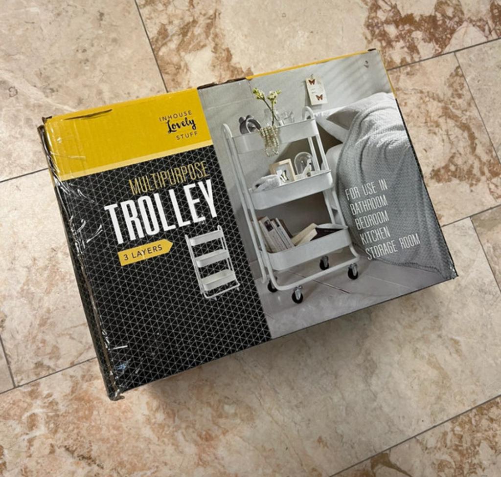 Multifunctionele trolley met 3 lagen - Nieuw in doos, Ophalen of Verzenden, Nieuw