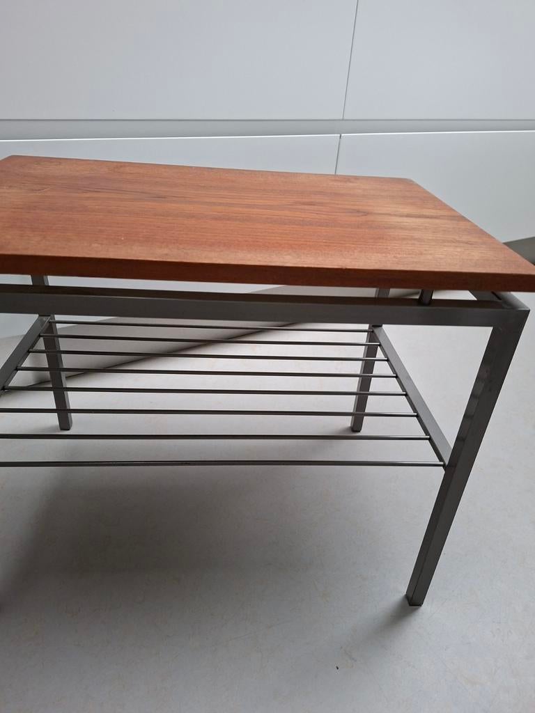 Retro Bijzettafel, tv tafel, tv kastje jaren 60, Ophalen, Gebruikt, 75 cm of meer, 60 cm of meer
