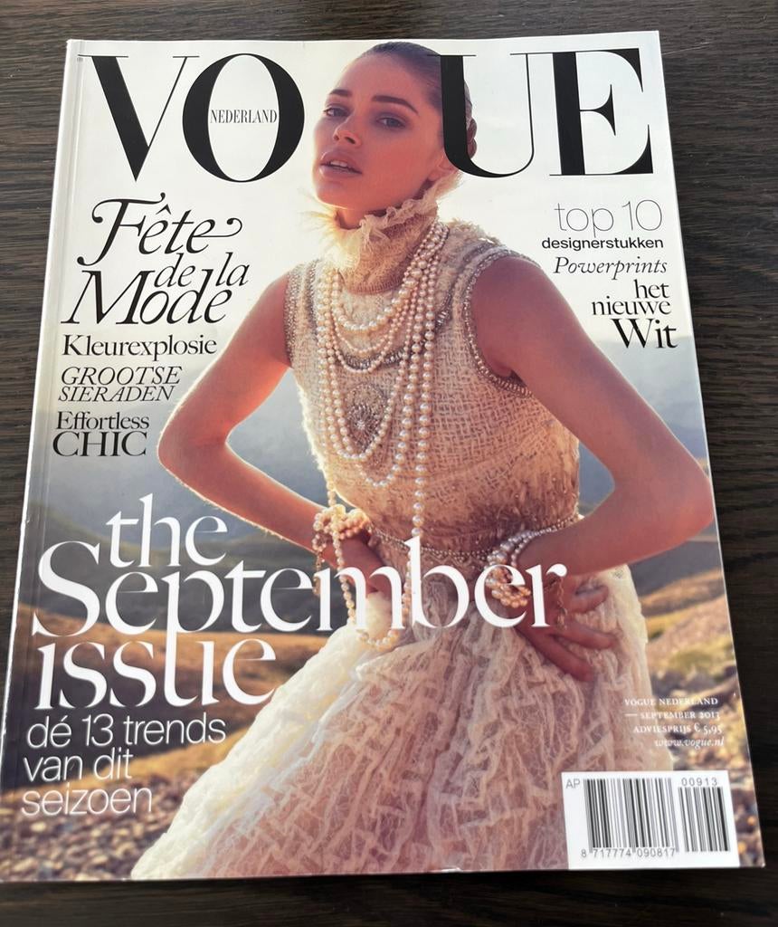 Rare! Vogue NL  2013 The September Doutzen Kroes  Fête Mode, Ophalen of Verzenden, 1980 tot heden, Tijdschrift