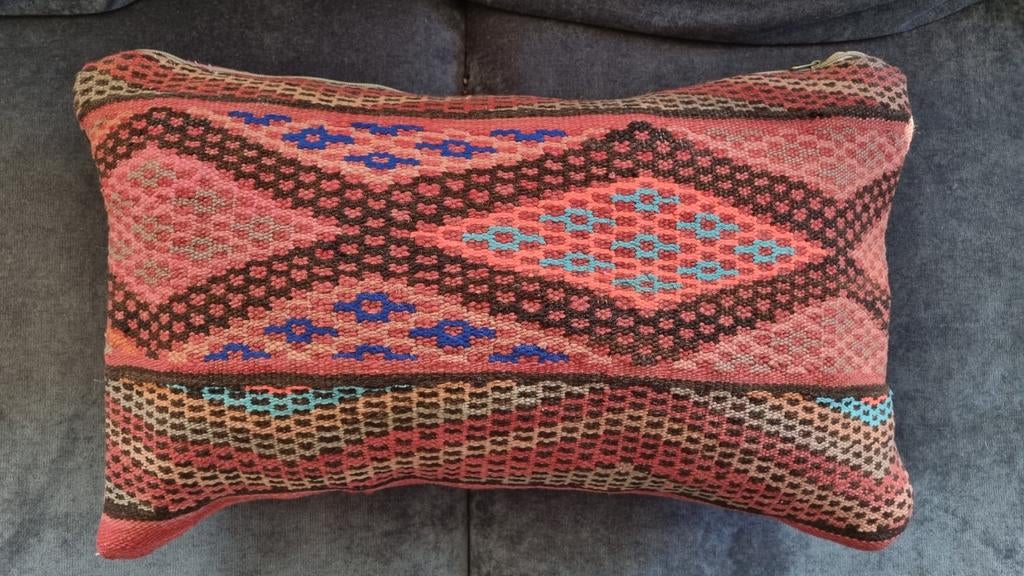 Kelim berber kussen neon kleur, Verzenden