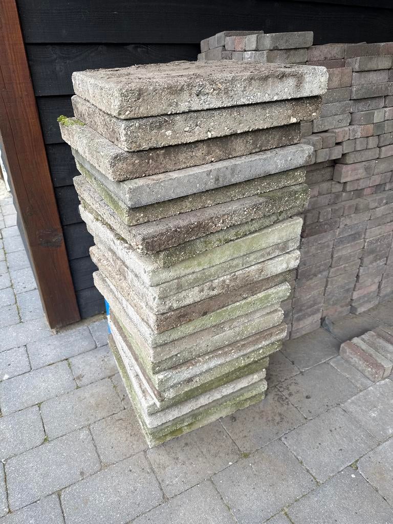 Gebruikte stoeptegels 50x50 cm 26 sruks, Tuin en Terras, Tegels en Klinkers, Ophalen, Gebruikt, Minder dan 5 m², Beton
