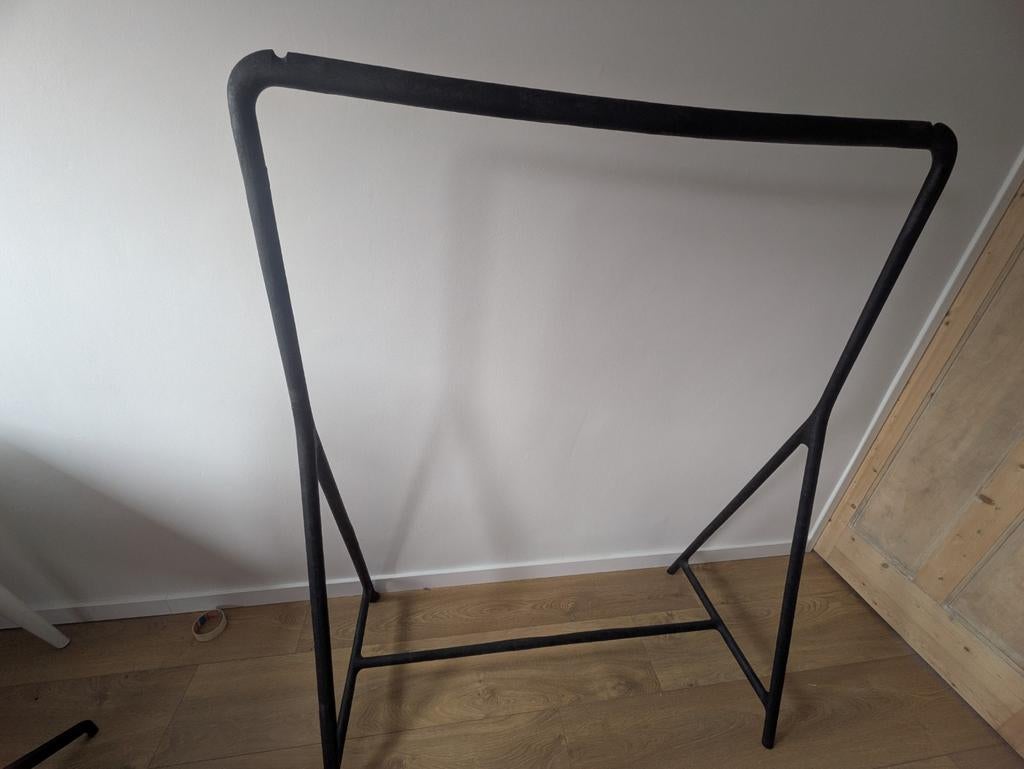 Zwart kledingrek Turbo, Ophalen, Kunststof, Gebruikt, 100 tot 150 cm