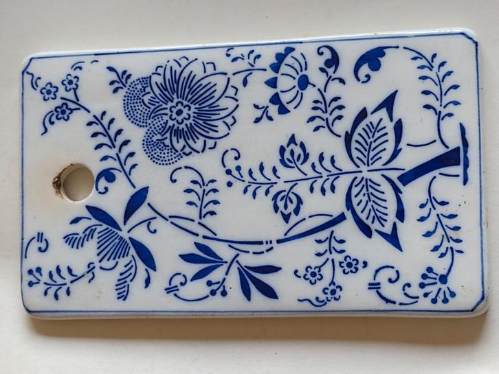 antiek porseleinen snijplankje decor blauw Zwiebelmuster, Antiek en Kunst, Antiek | Keukenbenodigdheden, Ophalen