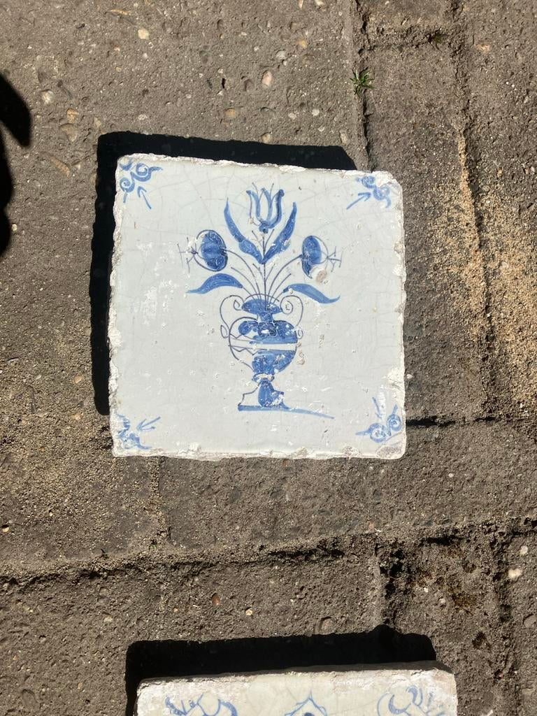 Antieke Delfts Blauwe Tegels - Diverse Patronen, Antiek en Kunst, Ophalen