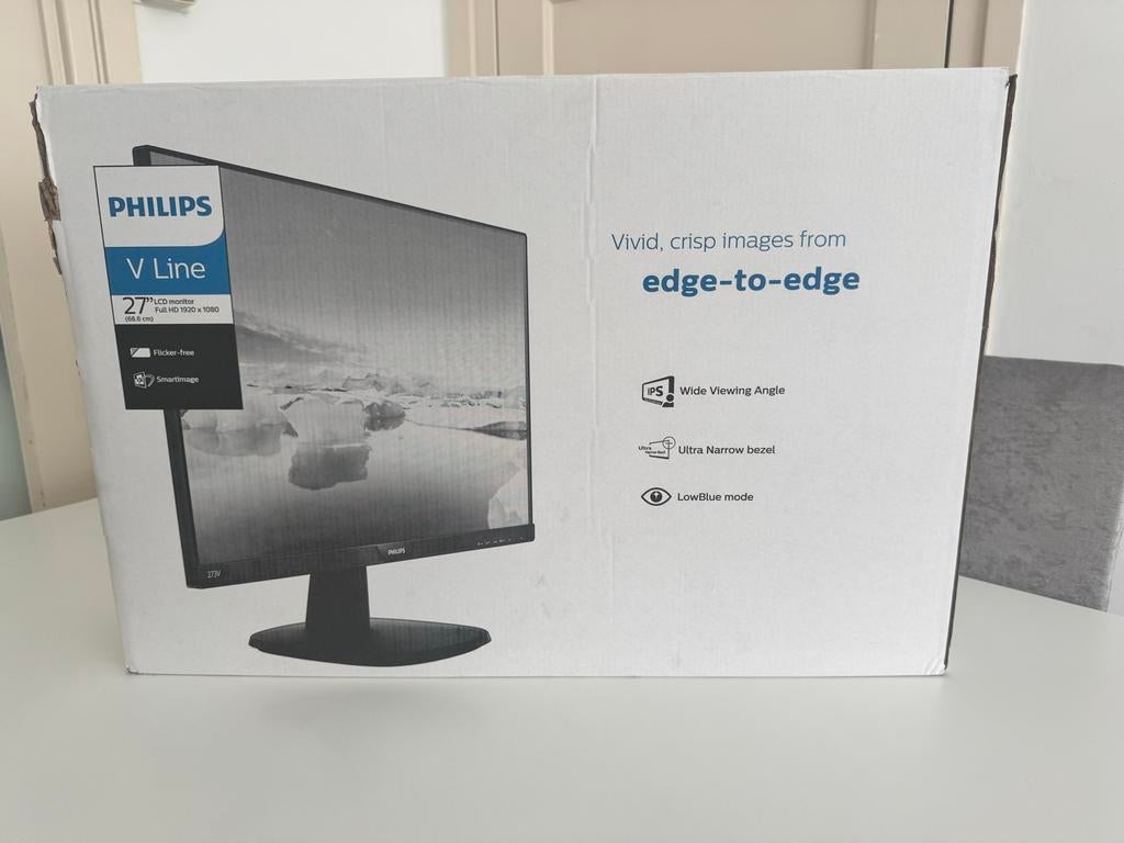 Philips 273V Monitor - Full HD IPS Scherm, Ophalen, HDMI, IPS, Kantelbaar