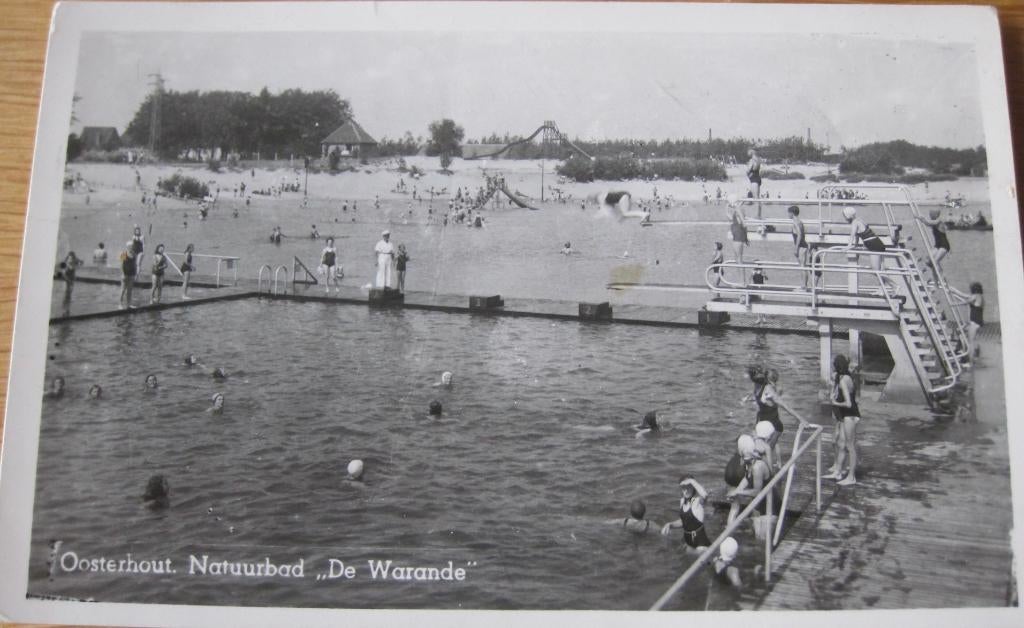 Oosterhout - Natuurbad de Warande - 1952, Verzenden, 1940 tot 1960, Gelopen, Noord-Brabant