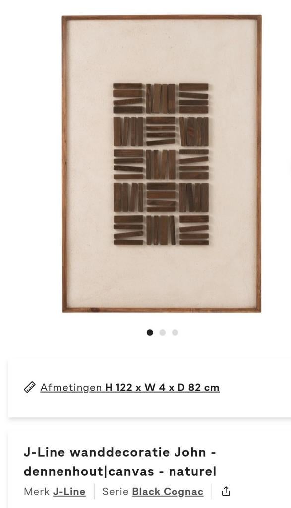 Nieuw: groot J-Line wanddecoratie kunstobject, Ophalen