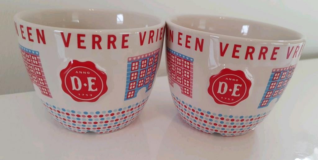 2x DE Buren mokjes zonder oren Goede buur, Ophalen of Verzenden, Overige stijlen, Kop(pen) en/of Schotel(s)