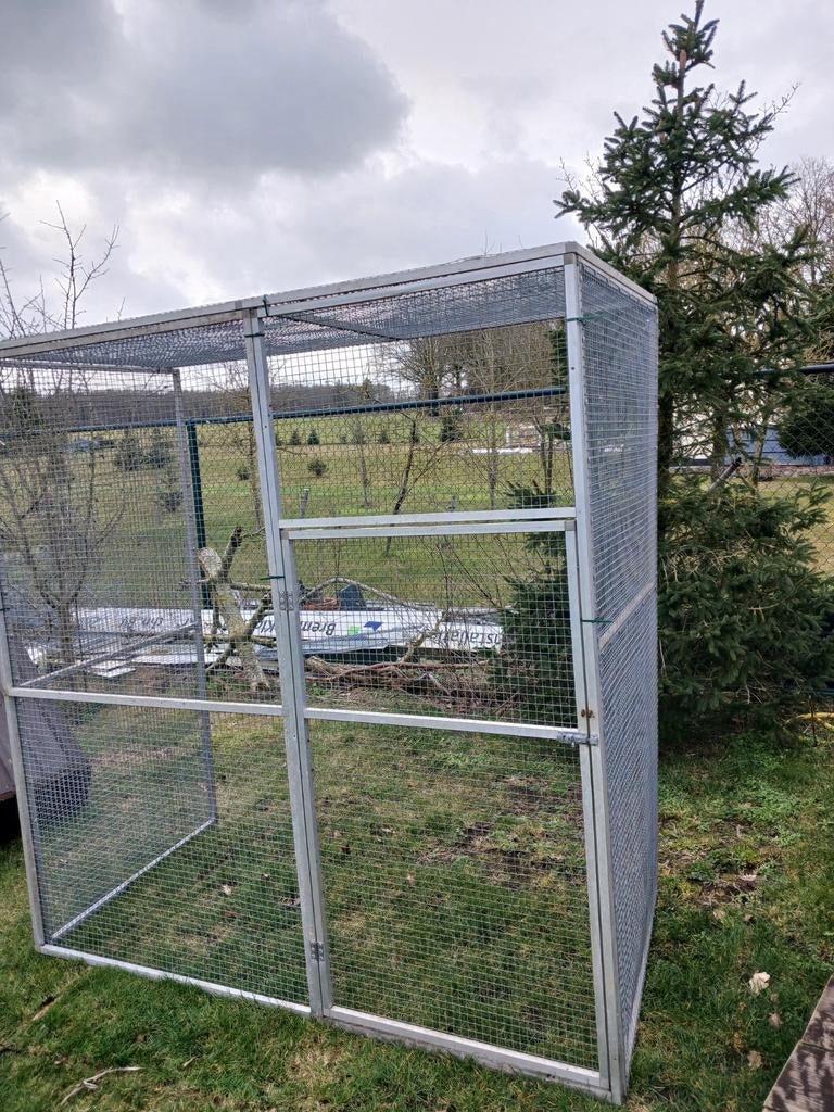 Voliere aluminium kooi kattenren, Dieren en Toebehoren, Vogels | Hokken en Kooien, Ophalen, Aluminium, Volière