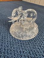 Set van 3 glazen beeldjes: olifanten, dolfijn en adelaar, Ophalen