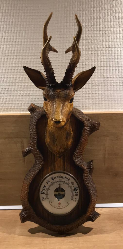 Vintage plastic hertengewei barometer, Ophalen, Onbekend, Zo goed als nieuw, Onbekend