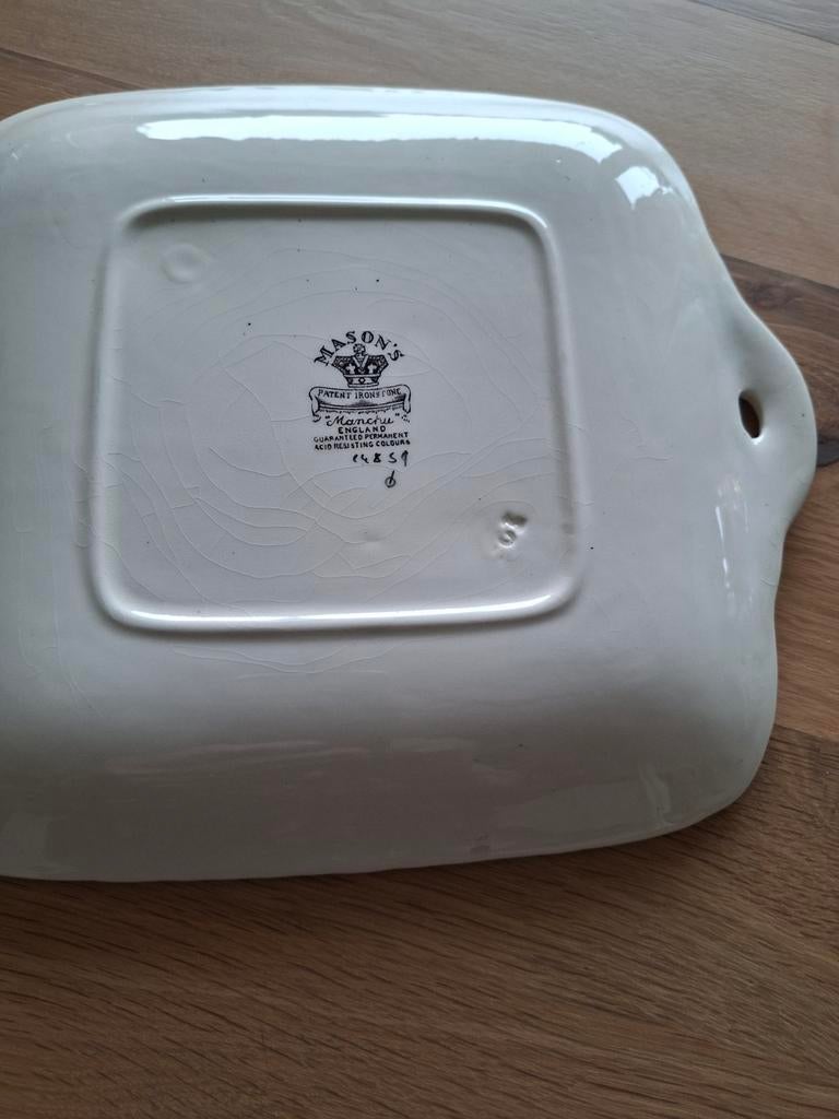 Mason's Ironstone schaal met handvatten, Antiek en Kunst, Antiek | Porselein, Ophalen of Verzenden
