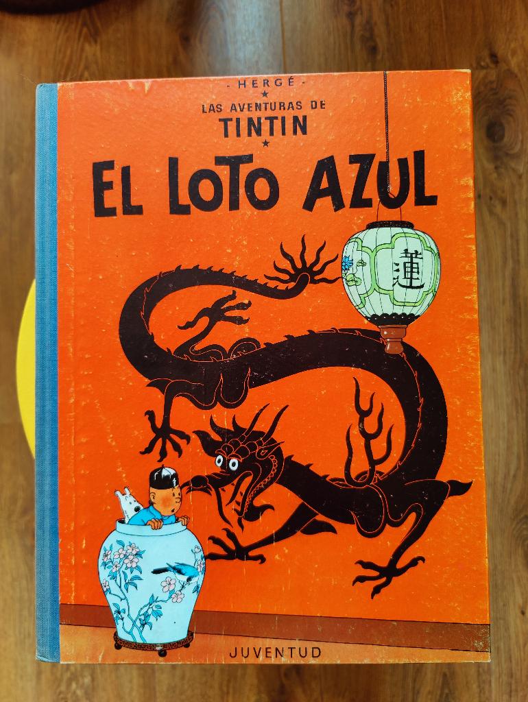 Tintin - El loto Azul - 1965 - Kuifje - Hardcover - Spaans, Boeken, Stripboeken, Eén stripboek, Ophalen of Verzenden, Gelezen