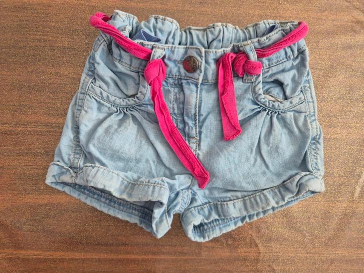 Palomino Denim Shorts Maat 104 met Roze Koord, Kinderen en Baby's, Kinderkleding | Maat 104, Gebruikt, Meisje, Broek, Ophalen of Verzenden