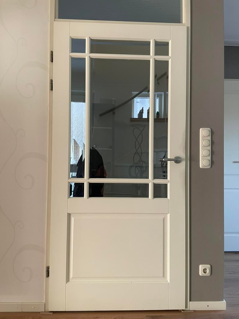 Opdekdeur 930x2000mm, Doe-het-zelf en Verbouw, Deuren en Horren, Binnendeur, Ophalen of Verzenden, 200 tot 215 cm, Glas