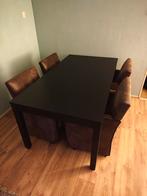 Eettafel met 4 stoelen, LAATSTE KANS voor snelle beslisser!, Ophalen of Verzenden, Gebruikt, 4 tot 6 stoelen