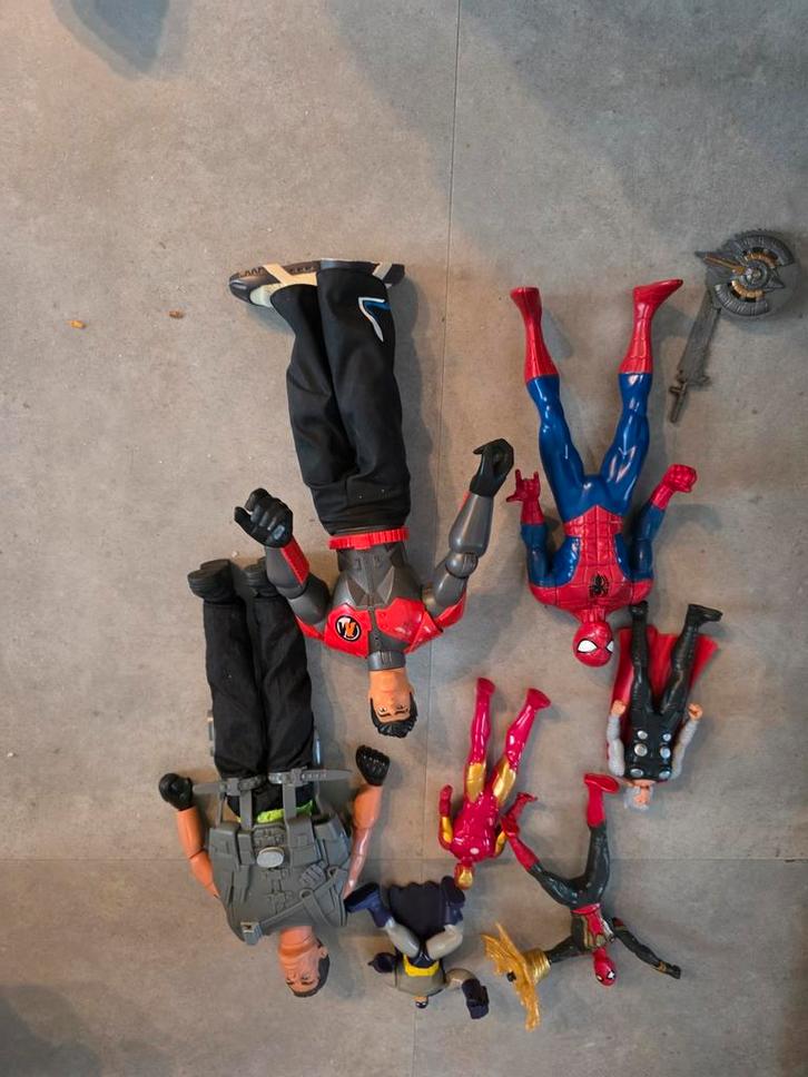 Diverse actiepoppen: Spiderman, Batman, Thor en meer!, Kinderen en Baby's, Speelgoed | Actiefiguren, Gebruikt, Ophalen