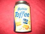 Blik, rond, Butter Toffee, 14,5 hoog, doorsnee 8,5 cm, Verzamelen, Blikken, Ophalen of Verzenden, Zo goed als nieuw, Overige
