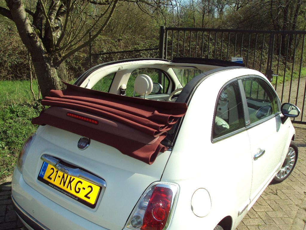 Fiat 500 1.2 AUT C 2010 Wit, Auto's, 4 cilinders, Wit, Origineel Nederlands, 915 kg