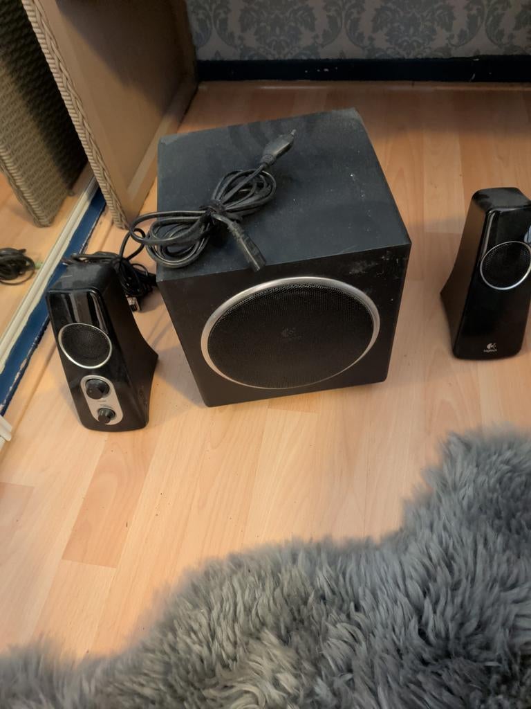 Logitech 2.1 Luidsprekerset met Subwoofer, Computers en Software, Pc speakers, Ophalen, Gebruikt, Audiokanaal 2.1, Logitech