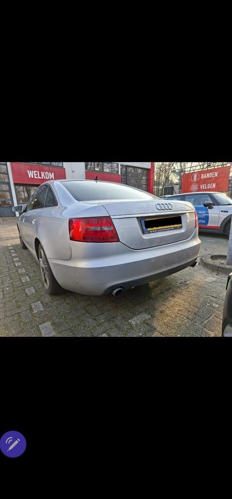 Audi A6 2004 2.4 v6 voorkant schade,, Auto diversen, Schadeauto's, Sedan, Zilver of Grijs, Benzine, 2400 cc