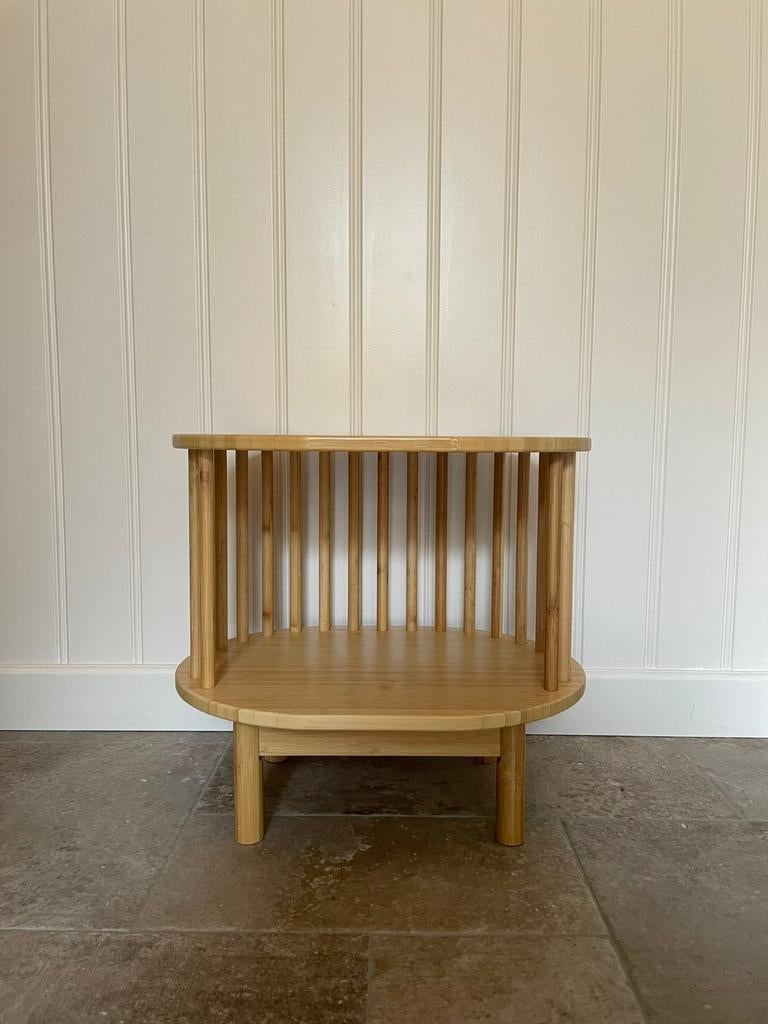 Kastje nachtkastje bamboe, Ophalen, Zo goed als nieuw